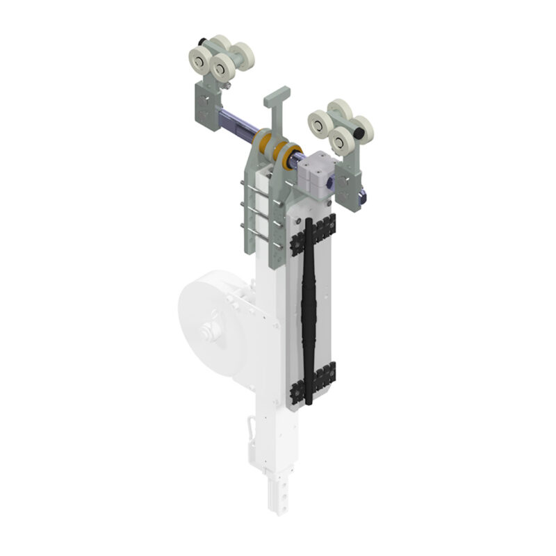 Single track trolley with transfer plate for handy-lift 100–500