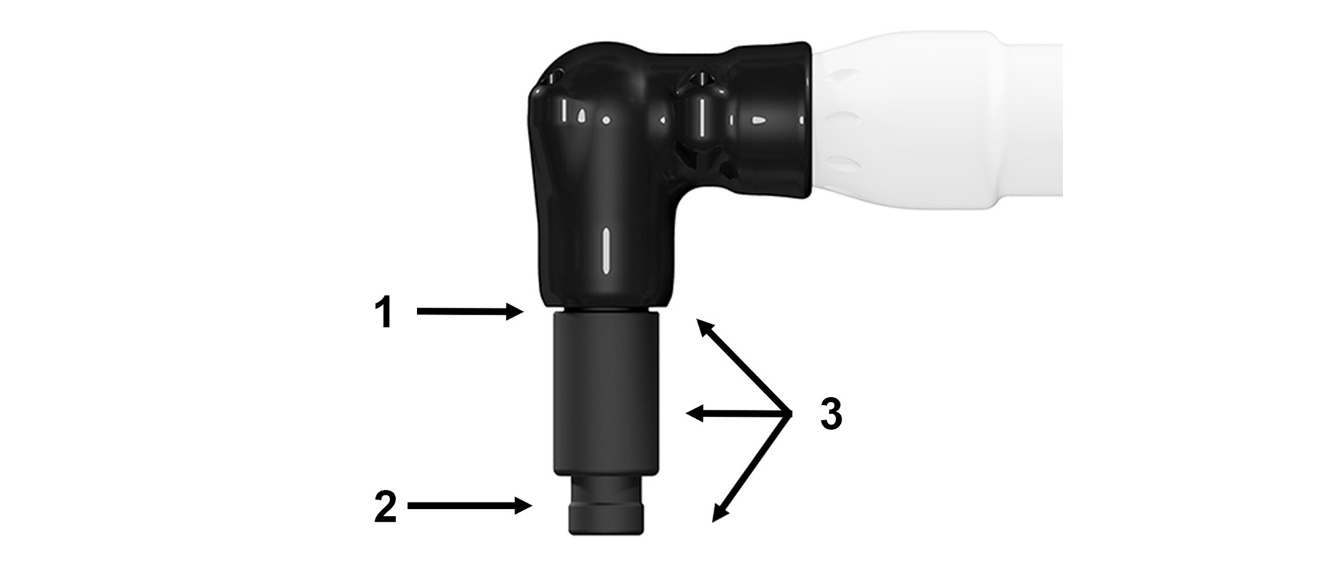 Bild eines d-handle Bedienhandgriffs.