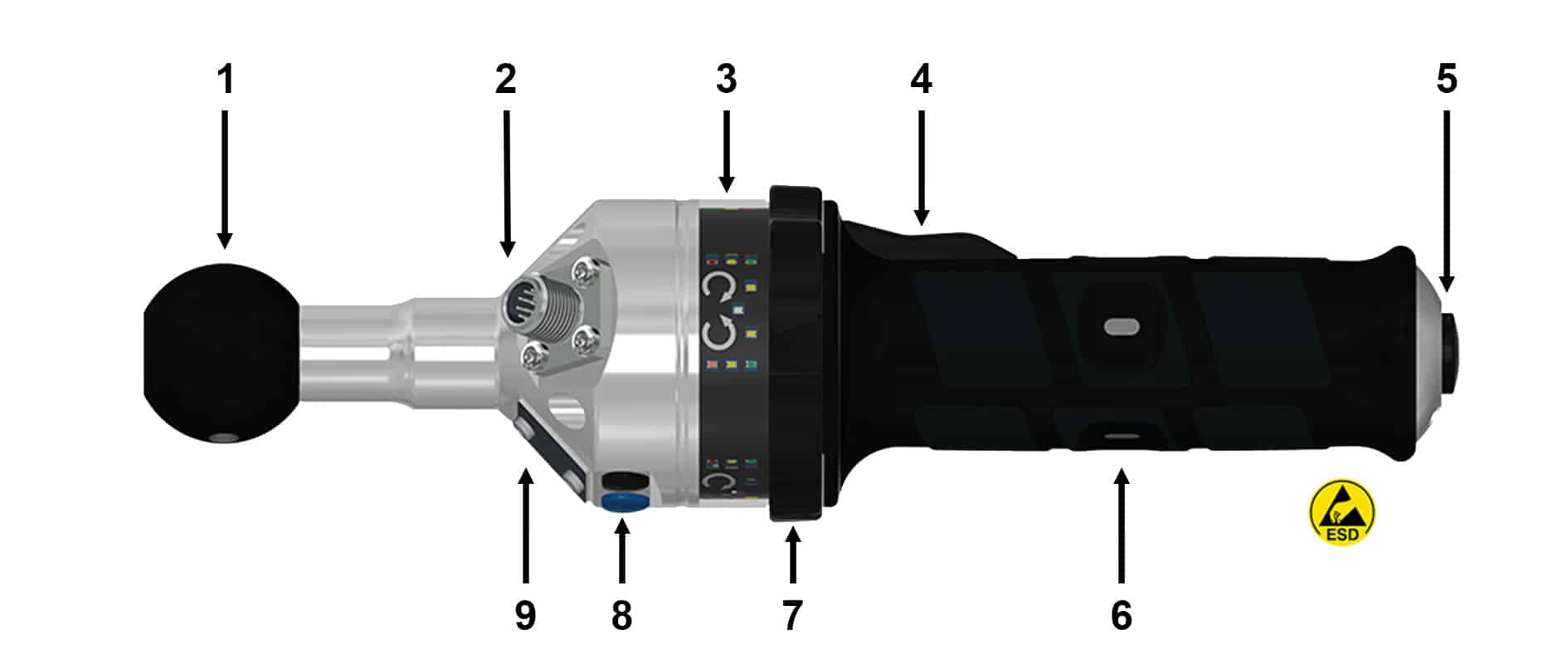 Image of a d-handle operating handle.