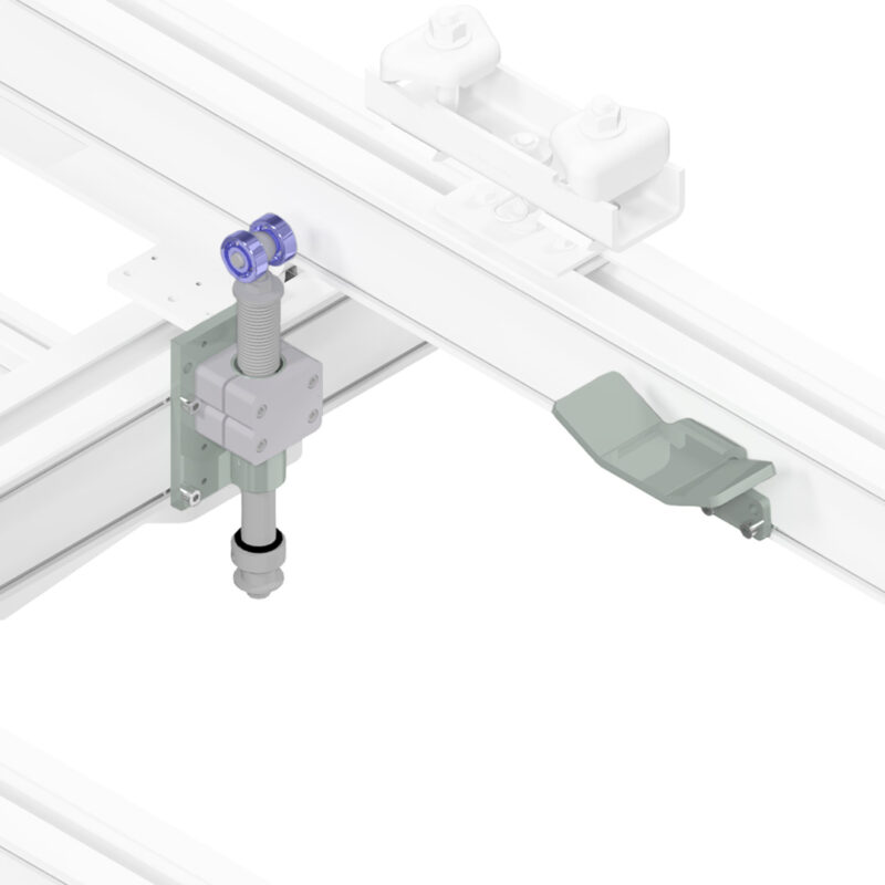 Rastrolle mit Auffahrrampe für Kranbrücke Einspur / Zweispur